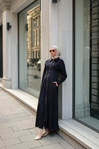 Bella Denim Elbise Koyu Mavi