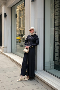 Bella Denim Elbise Koyu Mavi