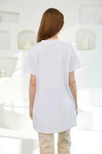 Bisiklet Yaka Basic Kısa Kollu İçlik Beyaz