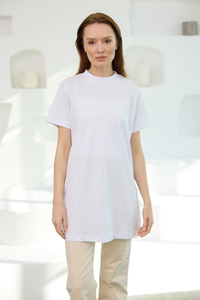 Bisiklet Yaka Basic Kısa Kollu İçlik Beyaz