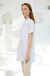 Bisiklet Yaka Basic Kısa Kollu İçlik Beyaz