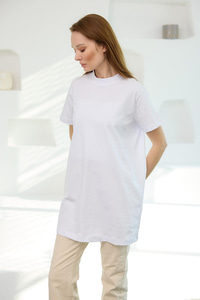 Bisiklet Yaka Basic Kısa Kollu İçlik Beyaz