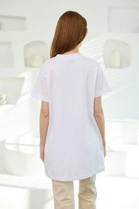 Bisiklet Yaka Basic Kısa Kollu İçlik Beyaz