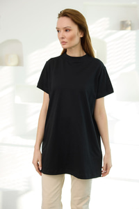 Bisiklet Yaka Basic Kısa Kollu İçlik Siyah