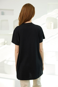 Bisiklet Yaka Basic Kısa Kollu İçlik Siyah