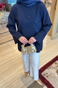 Bisiklet Yaka Gömlek Lacivert