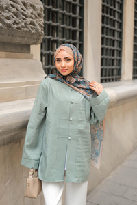 Bisiklet Yaka Gömlek Yeşil