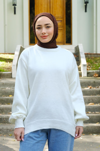 Bisiklet Yaka Kazak  Bej