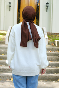 Bisiklet Yaka Kazak  Bej