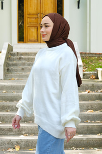 Bisiklet Yaka Kazak  Bej