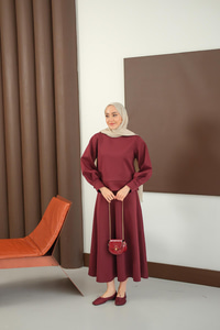 Bisiklet Yaka Scuba Takım Bordo