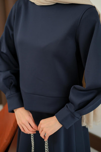 Bisiklet Yaka Scuba Takım Lacivert