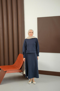 Bisiklet Yaka Scuba Takım Lacivert