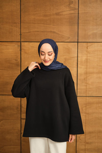 Bisiklet Yaka Sweat Lacivert