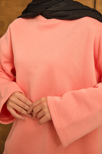 Bisiklet Yaka Sweat Somon