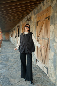 Bisiklet Yaka Yelek Siyah