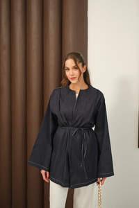 Biyeli Kot Kimono Lacivert