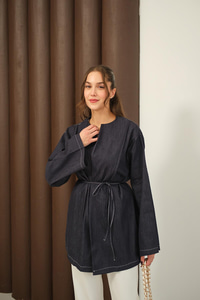 Biyeli Kot Kimono Lacivert
