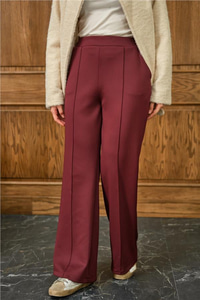 Biyeli Scuba Pantolon Bordo