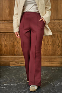 Biyeli Scuba Pantolon Bordo