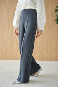 Biyeli Scuba Pantolon Füme