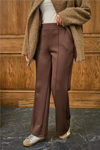 Biyeli Scuba Pantolon Kahverengi