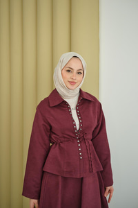 Bluz Kancalı Nubuk Takım Bordo