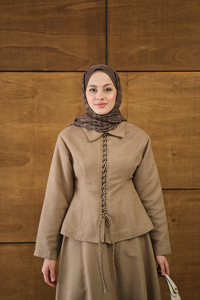 Bluz Kancalı Nubuk Takım Vizon