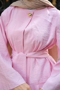 Bluzlu Etekli Takım Pembe