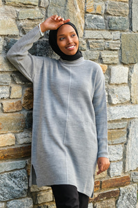 Uygun Fiyatlı BOGAZLI TRIKO TUNIK GRI | Loccomoda.com 