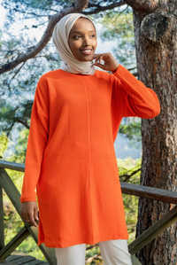 Uygun Fiyatlı BOGAZLI TRIKO TUNIK TURUNCU | Loccomoda.com 