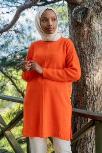 Uygun Fiyatlı BOGAZLI TRIKO TUNIK TURUNCU | Loccomoda.com 