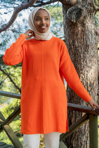 Uygun Fiyatlı BOGAZLI TRIKO TUNIK TURUNCU | Loccomoda.com 