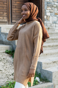 Uygun Fiyatlı BOGAZLI TRIKO TUNIK VIZON | Loccomoda.com 