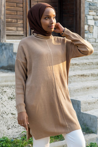 Uygun Fiyatlı BOGAZLI TRIKO TUNIK VIZON | Loccomoda.com 