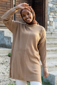 Uygun Fiyatlı BOGAZLI TRIKO TUNIK VIZON | Loccomoda.com 