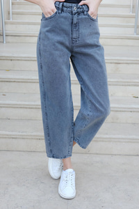 Bol Kesim Kot Pantolon Füme