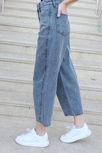 Bol Kesim Kot Pantolon Füme