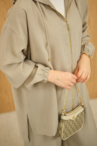 Bol Paça Fermuarlı Takım Küf Yeşil