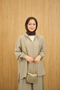 Bol Paça Fermuarlı Takım Küf Yeşil