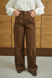 Bol Paça Palazzo Pantolon Kahverengi