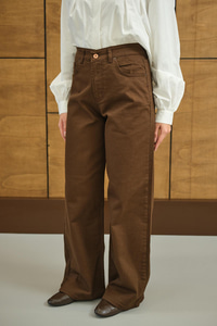 Bol Paça Palazzo Pantolon Kahverengi