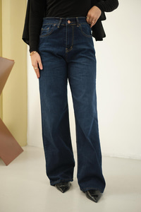 Bol Paça Palazzo Pantolon Mavi