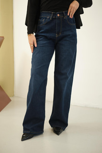 Bol Paça Palazzo Pantolon Mavi