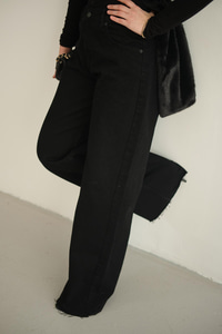 Bol Paça Palazzo Pantolon Siyah