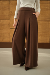 Bol Paça Pantolon Kahverengi