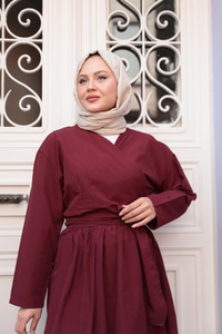 Bolera Etiketli İkili Takım Bordo