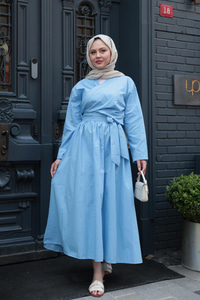 Bolera Etiketli İkili Takım Mavi