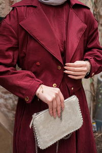 Bolero Detaylı Sıfır Kol Elbise Bordo