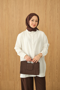 Boncuk Nakış Detaylı Gömlek Beyaz